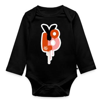 Yolo tu ne vis qu’une fois - Graffiti Styles - Body Bébé bio manches longues - noir - Devant