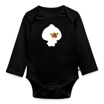 Nourrir l’amour des canards Partie 2 - Body Bébé bio manches longues - noir - Devant