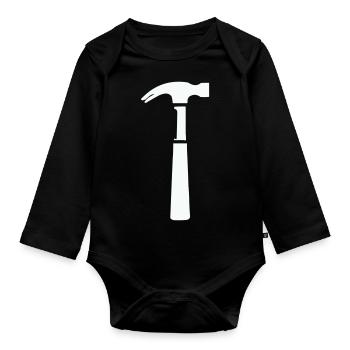 hammer - Baby Bio-Langarm-Body - Schwarz - Vorne