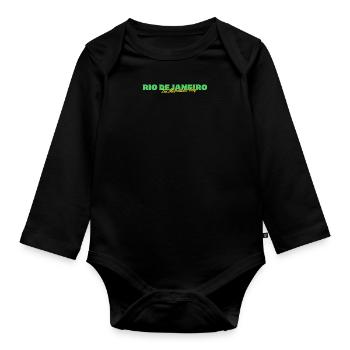 Rio Vibes, Marvelous Style - Perfect Gift for Braz - Organic Longsleeve Baby Bodysuit - black - Front
