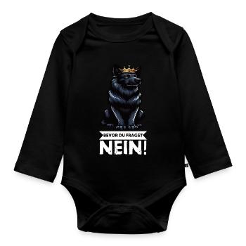 Avant de demander aux chiens de berger noir - Body Bébé bio manches longues - noir - Devant