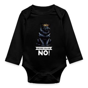 Avant de demander Bergers Noirs - Body Bébé bio manches longues - noir - Devant