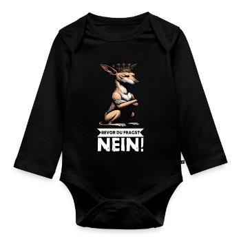 Avant que vous ne demandiez No Podencos Podencos Podencohund - Body Bébé bio manches longues - noir - Devant
