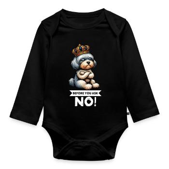 Before You Ask Havanese Havanese Keepers Havanese - Organic Longsleeve Baby Bodysuit - black - Front