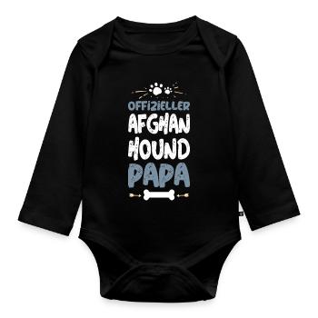 Official Dog Dad - Organic Longsleeve Baby Bodysuit - black - Front