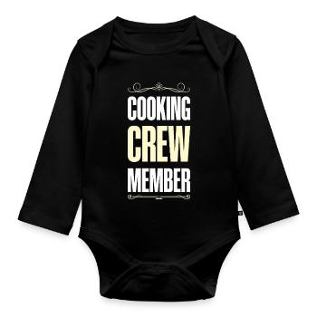 Cooking Crew - Baby Bio-Langarm-Body - Schwarz - Vorne