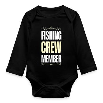Fishing Crew - Baby Bio-Langarm-Body - Schwarz - Vorne