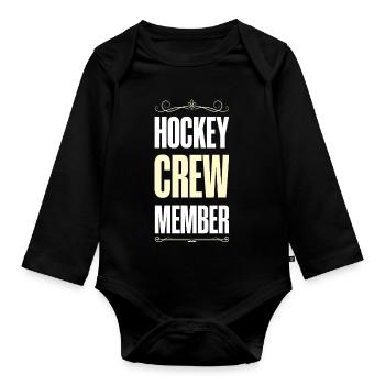 Hockey Crew - Baby Bio-Langarm-Body - Schwarz - Vorne