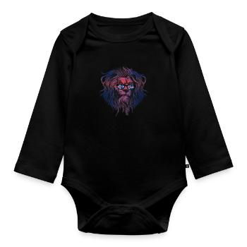 Islande - Body Bébé bio manches longues - noir - Devant