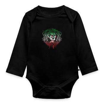Italie - Body Bébé bio manches longues - noir - Devant