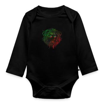 Saint Kitts and Nevis - Organic Longsleeve Baby Bodysuit - black - Front