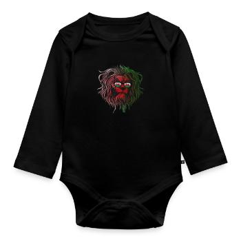 Wales - Organic Longsleeve Baby Bodysuit - black - Front