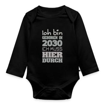 2030 - Baby Bio-Langarm-Body - Schwarz - Vorne