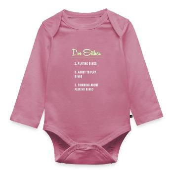 Bingo - Organic Longsleeve Baby Bodysuit - mauve - Front