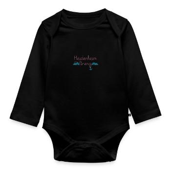 Heidenheim maritim beere hellblau - Baby Bio-Langarm-Body - Schwarz - Vorne