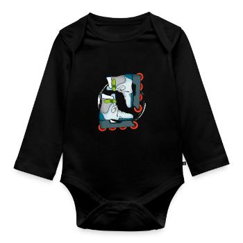 Inline Skates Skater Logo - Body Bébé bio manches longues - noir - Devant