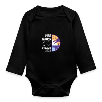 Gran Canaria Kanarische Inseln - Baby Bio-Langarm-Body - Schwarz - Vorne