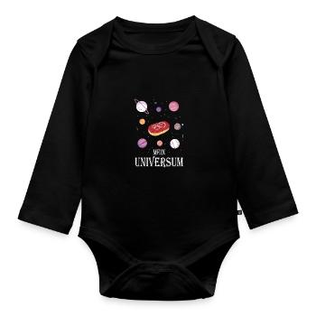 Mettbrötchen Mett Mettigel - Baby Bio-Langarm-Body - Schwarz - Vorne