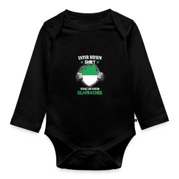 Mönchengladbach Fanartikel - Baby Bio-Langarm-Body - Schwarz - Vorne