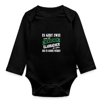 Mönchengladbach Fanartikel - Baby Bio-Langarm-Body - Schwarz - Vorne