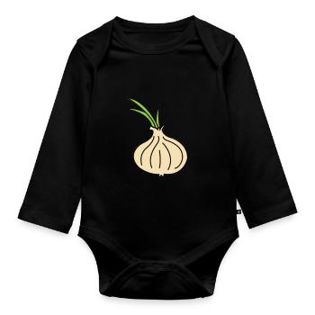 Zwiebel/Onion - Baby Bio-Langarm-Body - Schwarz - Vorne