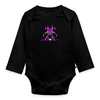 RUGBY 15 Pink Players - Organic Longsleeve Baby Bodysuit - black - Front