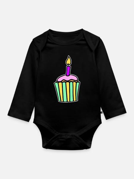 Petit gâteau - Body Bébé bio manches longues - noir