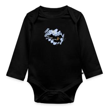 Profitez simplement de la balade - Snowboarder - Body Bébé bio manches longues - noir - Devant