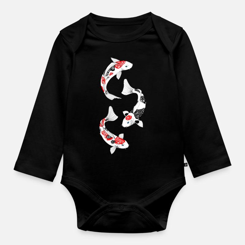 3 kois - Body Bébé bio manches longues - noir