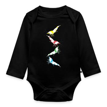 Aquarium - Organic Longsleeve Baby Bodysuit - black - Front