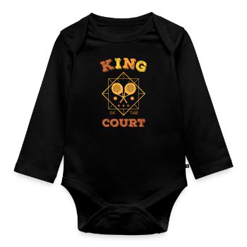 Der König der Banane - Baby Bio-Langarm-Body - Schwarz - Vorne
