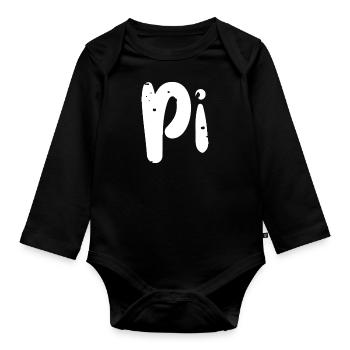 Pi - Mathématiques - Body Bébé bio manches longues - noir - Devant