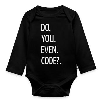 christmas carols informatics awesome - Baby Bio-Langarm-Body - Schwarz - Vorne