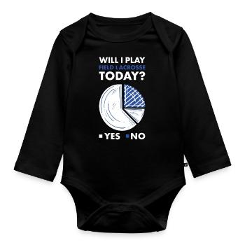 Sport Will I Play Field Lacrosse - Organic Longsleeve Baby Bodysuit - black - Front