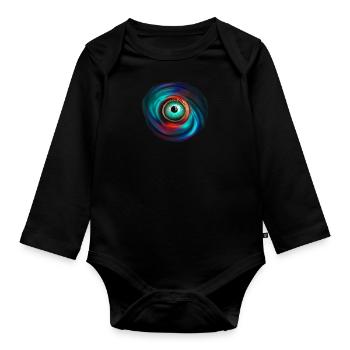 Auge in der höllischen Spirale - Baby Bio-Langarm-Body - Schwarz - Vorne