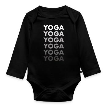 Yogi Yoga - Body Bébé bio manches longues - noir - Devant