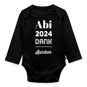 Abi 2024 - Baby Bio-Langarm-Body - Schwarz - Vorne