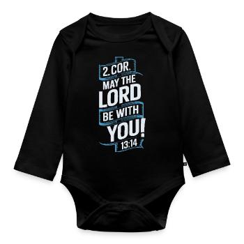 Que le Seigneur soit avec vous - Body Bébé bio manches longues - noir - Devant