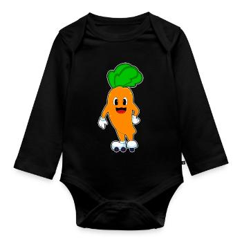 Carrot Roller Skating Roller Skates - Body Bébé bio manches longues - noir - Devant