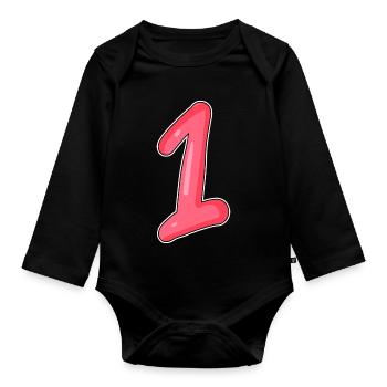 1 - Baby Bio-Langarm-Body - Schwarz - Vorne