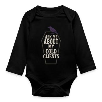 Corpse Science Dark Humor Death Positive - Organic Longsleeve Baby Bodysuit - black - Front
