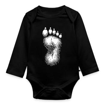 Conception cool de l’empreinte Bigfoot - Body Bébé bio manches longues - noir - Devant