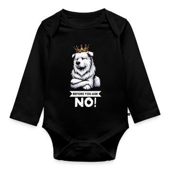 Avant de demander Berger Blanc Berger Berger - Body Bébé bio manches longues - noir - Devant