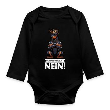 Before You Ask Doberman Doberman Owner - Organic Longsleeve Baby Bodysuit - black - Front