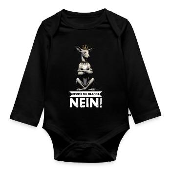 Avant que vous ne demandiez No Podencos Podencos Podencohund - Body Bébé bio manches longues - noir - Devant