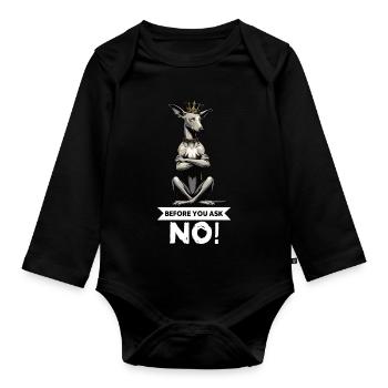 Avant de demander à Podenco Podencos Podencoliebhaber - Body Bébé bio manches longues - noir - Devant