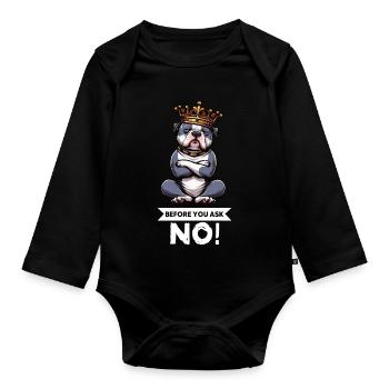 Avant que vous ne demandiez American Bully Bully Pit Bullys - Body Bébé bio manches longues - noir - Devant