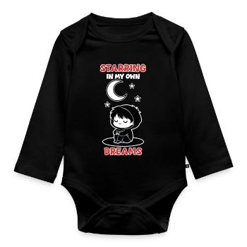 Chibi Nuit "Starring In My Own Dreams" - Body Bébé bio manches longues - noir - Devant