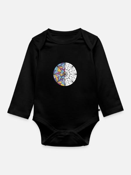 Ophelia Hall Fenster - Baby Bio-Langarm-Body - Schwarz