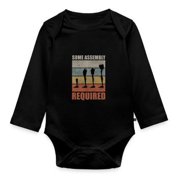 Prothese Amputiert Behinderung Geschenk - Baby Bio-Langarm-Body - Schwarz - Vorne